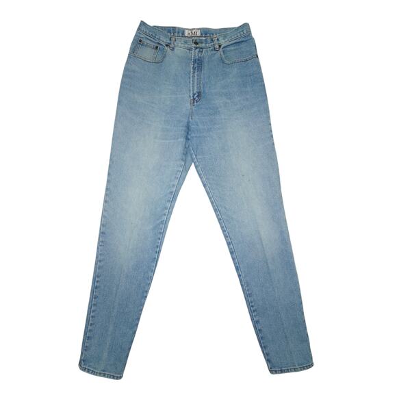 Vintage AMI Light Wash High Rise Tapered Jeans – Size 14L – Made in Macau - Picture 1 of 6